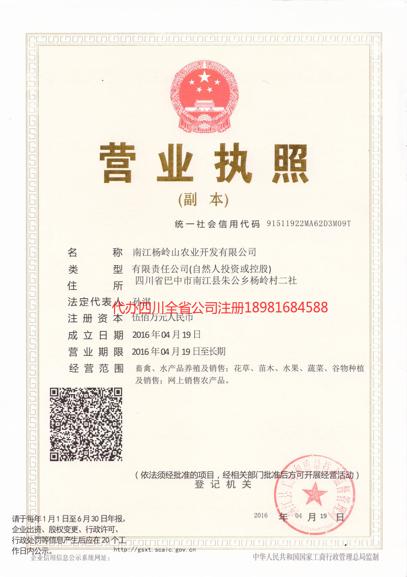 攀枝花攀枝花杨岭山农业开发有限公司